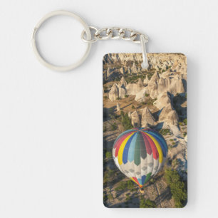 Aerial View Of Hot Air Balloons, Cappadocia Key Ring