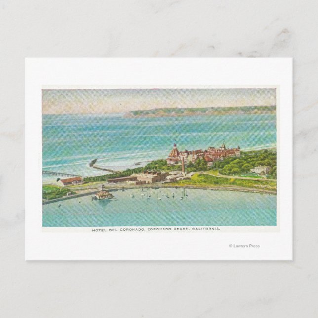 Aerial View of Hotel del Coronado Postcard (Front)