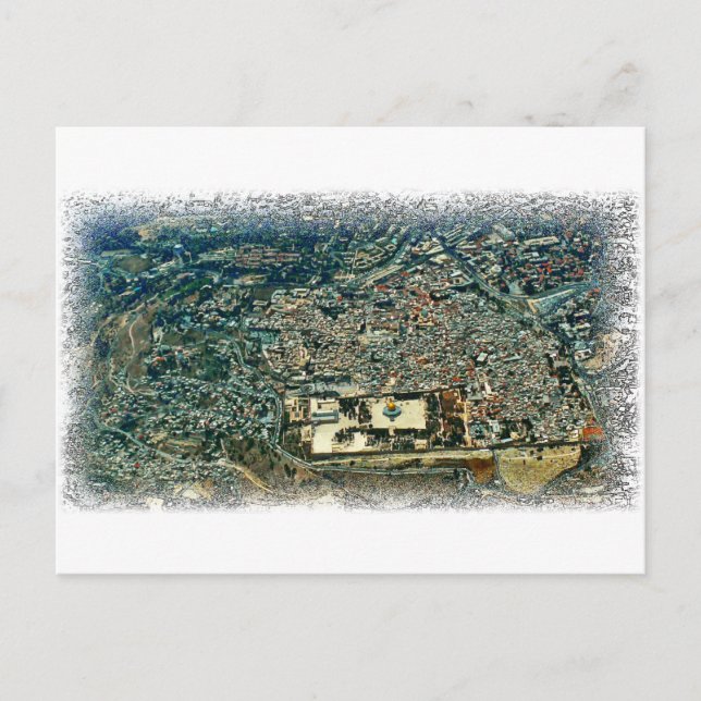 Aerial View of Jerusalem Postcard (Front)