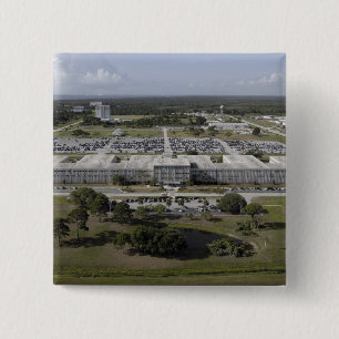 Aerial view of Kennedy Space Centre 15 Cm Square Badge
