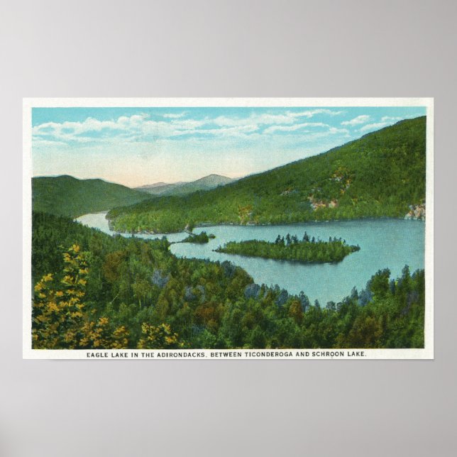Aerial View of Lake Poster (Front)