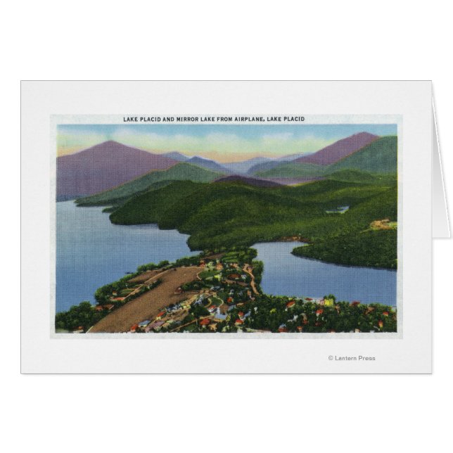 Aerial View of Lakes Placid and Mirror (Front Horizontal)