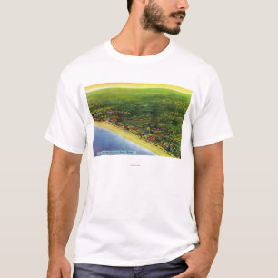 Aerial View of Long Beach at York Beach T-Shirt