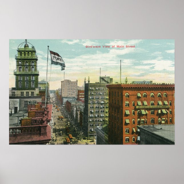 Aerial View of Main Street Poster (Front)