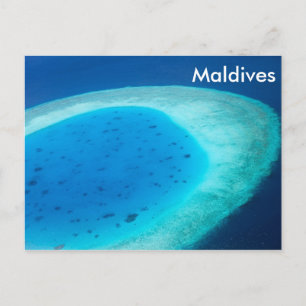 Aerial view of Maldives atoll Postcard