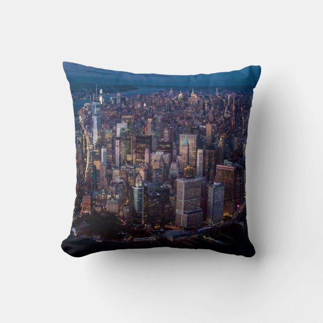 Aerial View of Manhattan Cushion (Front)