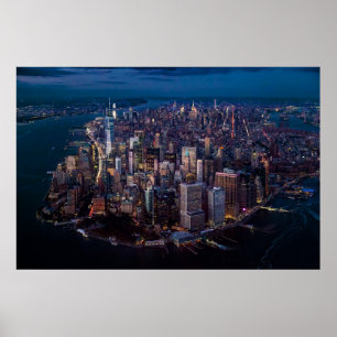 Aerial View of Manhattan Poster