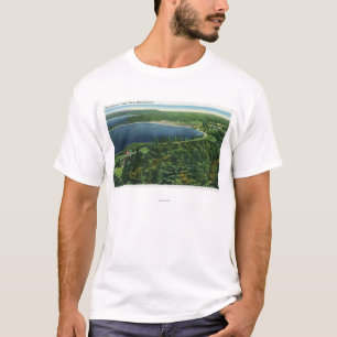 Aerial View of Massabesic Lake near City T-Shirt