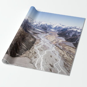 AERIAL VIEW OF MOUNTAIN RANGES WRAPPING PAPER