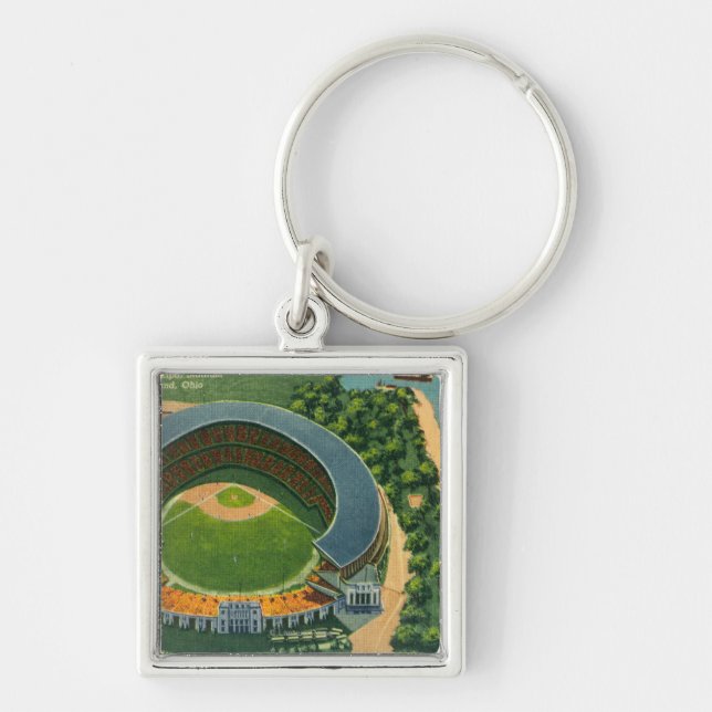Aerial View of Municipal StadiumCleveland, OH Key Ring (Front)