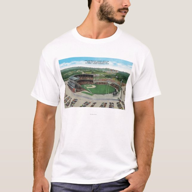 Aerial View of New Milwaukee County Stadium T-Shirt (Front)