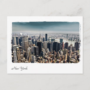 aerial view of New York Postcard