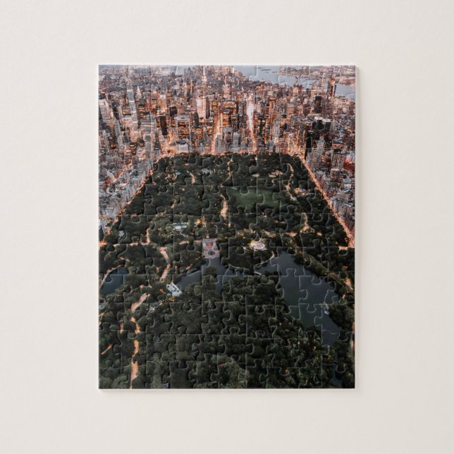 Aerial View of NYC and Central Park Jigsaw Puzzle (Vertical)