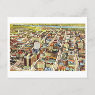 Aerial View of Omaha, Nebraska, Vintage Postcard