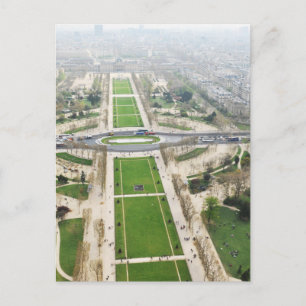 Aerial view of Paris Postcard