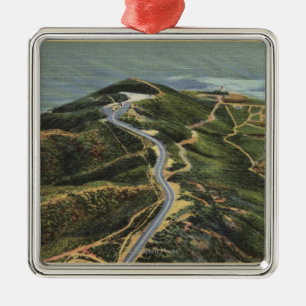 Aerial View of Point Loma Metal Ornament