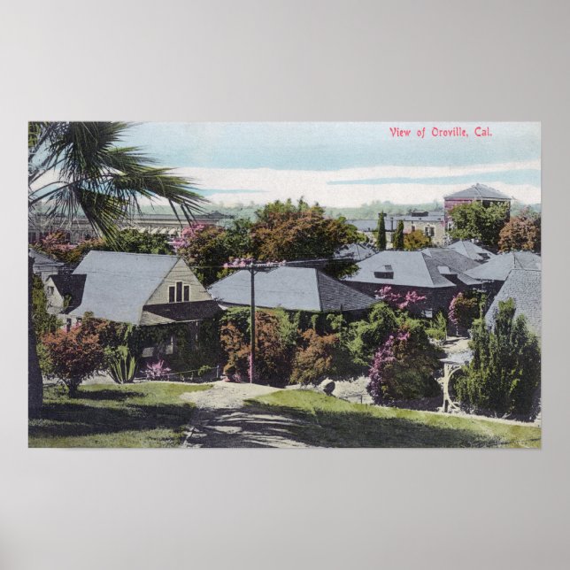 Aerial View of Residence SectionOroville, CA Poster (Front)
