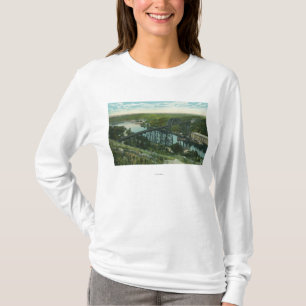 Aerial View of Rondout Creek and Wilbur Bridge T-Shirt