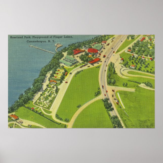 Aerial View of Roseland Park Poster (Front)