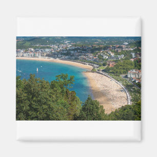 Aerial view of San Sebastian, Donostia, Spain Magnet
