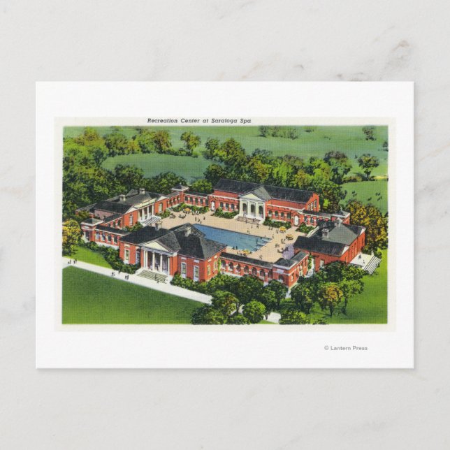 Aerial View of Saratoga Spa Recreation Centre Postcard (Front)