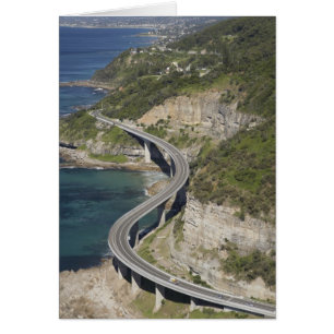 Aerial view of Sea Cliff Bridge near Wollongong,