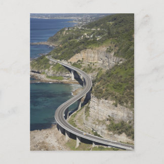 Aerial view of Sea Cliff Bridge near Wollongong, Postcard
