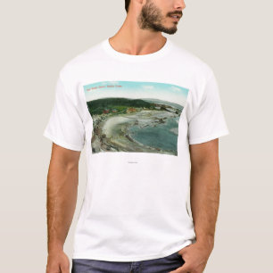 Aerial View of Seal Rocks Resort and Pacific T-Shirt