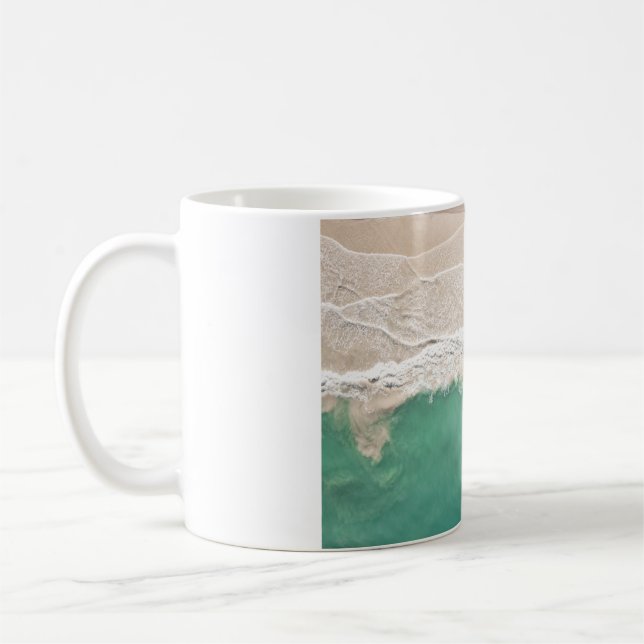 AERIAL VIEW OF SEASHORE COFFEE MUG (Left)