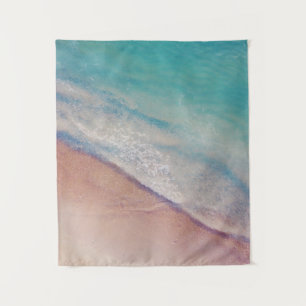 Aerial view of seashore tapestry