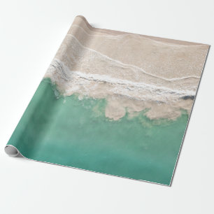 AERIAL VIEW OF SEASHORE WRAPPING PAPER