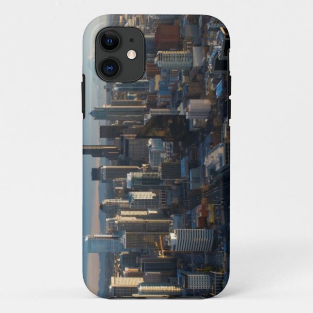 Aerial view of Seattle city skyline Case-Mate iPhone Case (Back)