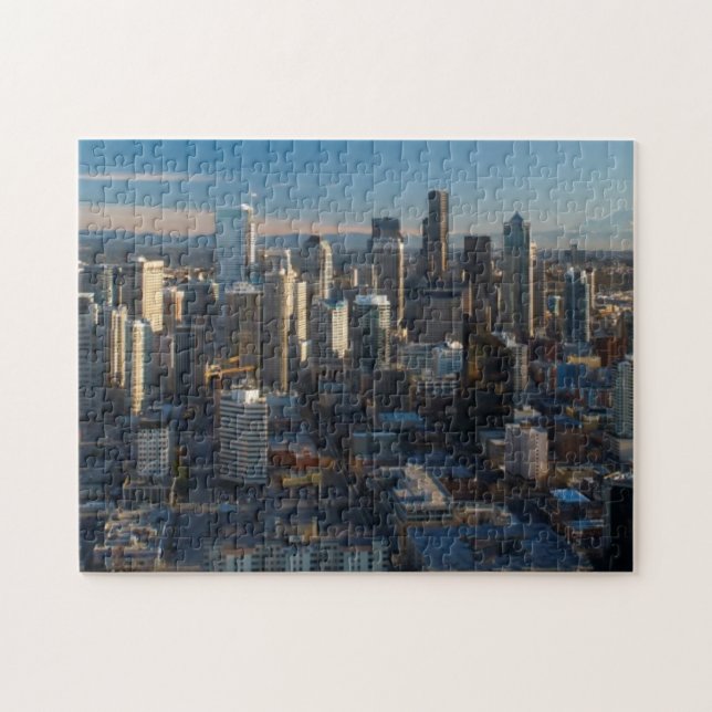 Aerial view of Seattle city skyline Jigsaw Puzzle (Horizontal)