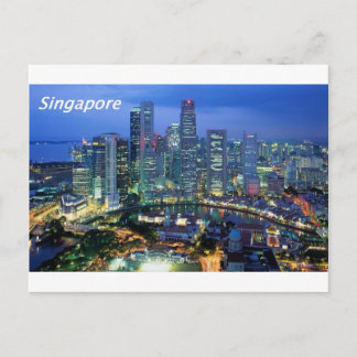 aerial  view  of singapore  angie postcard