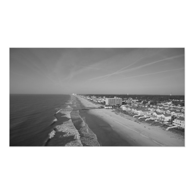 Aerial view of Surfside Beach SC Photo Print (Front)
