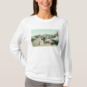 Aerial View of Tent City and Amusement Plaza T-Shirt