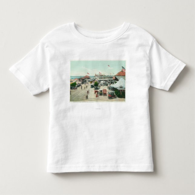 Aerial View of Tent City and Amusement Plaza Toddler T-Shirt (Front)