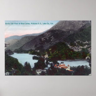 Aerial View of the Blue LakesMidlake, CA Poster