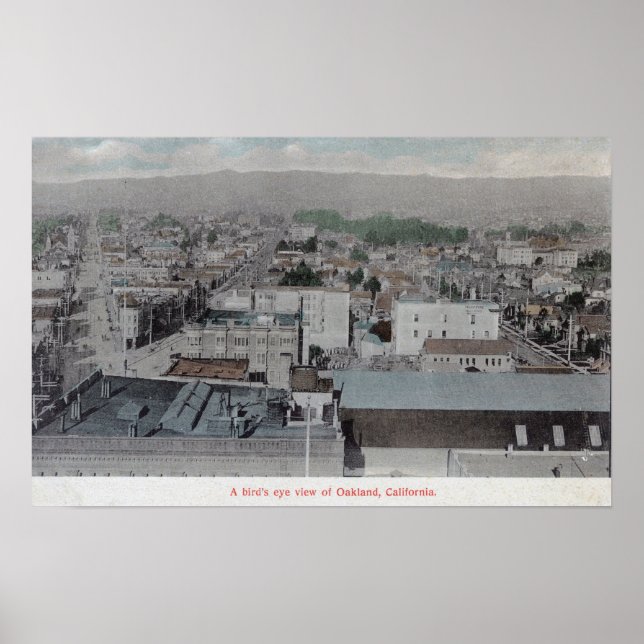 Aerial View of the City # 2Oakland, CA Poster (Front)