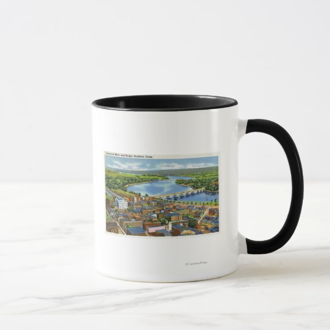 Aerial View of the City and the Connecticut Mug (Right)