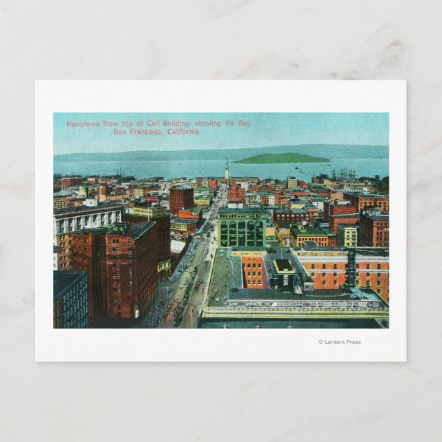 Aerial View of the City from the Call Building Postcard (Front)