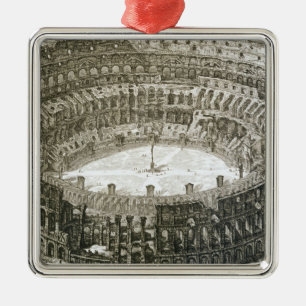 Aerial view of the Colosseum in Rome from 'Views o Metal Ornament