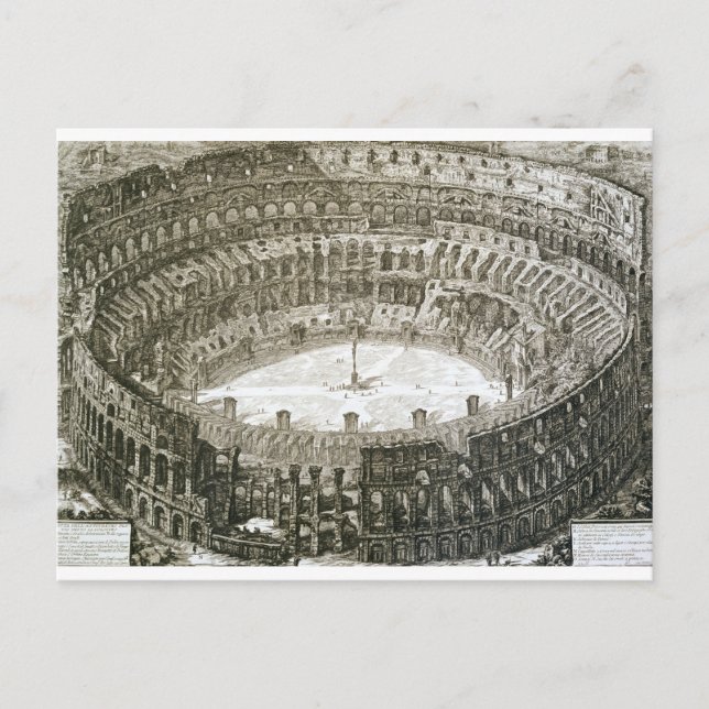 Aerial view of the Colosseum in Rome from 'Views o Postcard (Front)