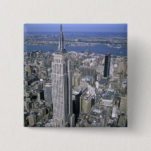 Aerial view of the Empire State Building and 15 Cm Square Badge