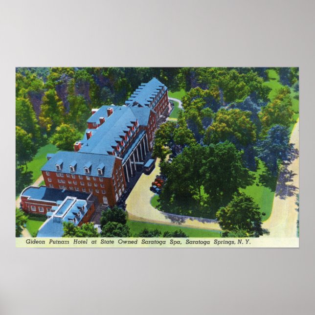 Aerial View of the Gideon Putnam Hotel, Spa Poster (Front)