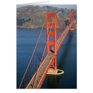 Aerial view of the Golden Gate Bridge in the