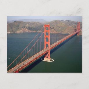 Aerial view of the Golden Gate Bridge in the 2 Postcard