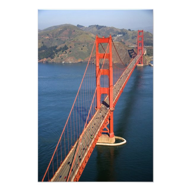 Aerial view of the Golden Gate Bridge in the Photo Print (Front)