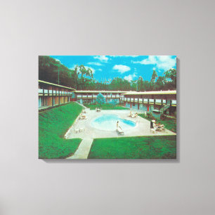 Aerial View of the Golden Tee Resort Pool Canvas Print