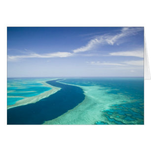Aerial view of The Great Barrier Reef by the